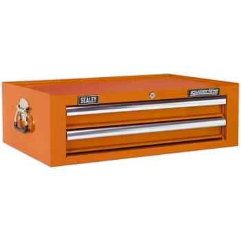 Sealey Superline Pro 2 Drawer Mid Tool Chest Orange