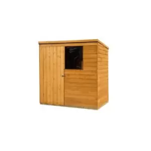 6X4 Pent Dip Treated Overlap Golden Brown Wooden Shed