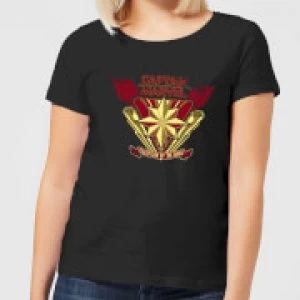 Captain Marvel Protector Of The Skies Womens T-Shirt - Black - 3XL