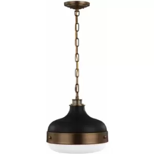 2 Bulb Ceiling Pendant Light Fitting Dark Antique Brass Matte Black LED E27 75W