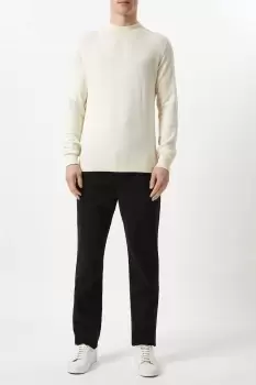 Mens Regular Fit Black Chino Trousers