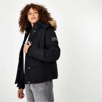 Jack Wills Eco Riley Puffer Jacket - Black