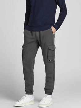 Jack & Jones Gordon Cuffed Cargo Joggers, Grey Size M Men