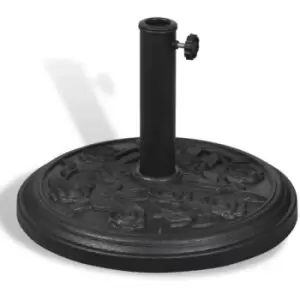 Resin Round Parasol Base Vidaxl Black