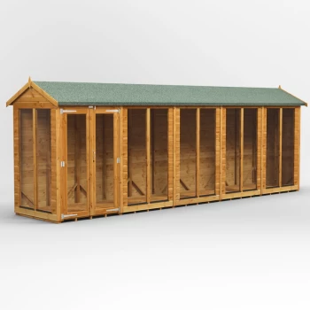 20x4 Power Apex Summerhouse - Brown