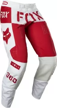 FOX 360 Nobyl Motocross Pants, white-red, Size 32, white-red, Size 32