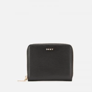 DKNY Womens Bryant Small Zip Around Purse - Black