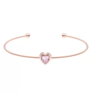 Ted Baker Ladies Base metal Swarovski Crystal Heart Hasina Swarovski Crystal Heart Ultra Fine Cuff