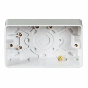 KnightsBridge Pure 47mm 2G Pattress Box With Earth Terminal for PURE Range