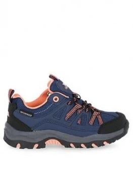 Trespass Gillion Childrens Low Cut Walking Shoes - Navy/Coral