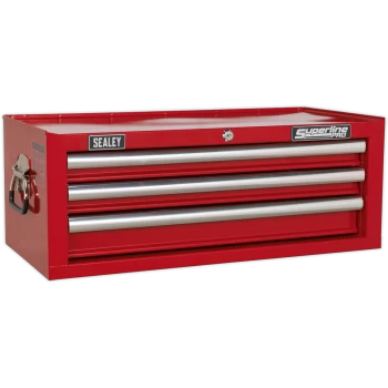 Sealey Superline Pro 3 Drawer Heavy Duty Mid Tool Chest Red