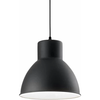 Ideal Lux Lighting - Ideal Lux Metro - 1 Light Dome Ceiling Pendant Black, E27