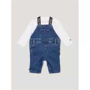 Tommy Hilfiger Baby Denim Dungaree Set - Blue