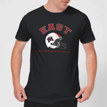East Mississippi Community College Helmet Mens T-Shirt - Black - 3XL - Black