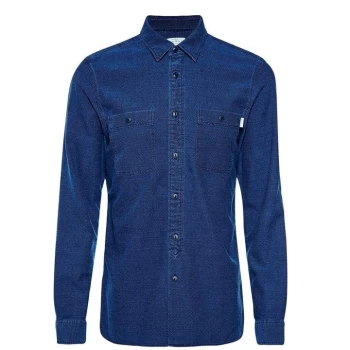 Jack Wills Pegswood Dobby Shirt - Indigo