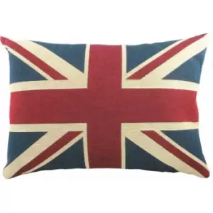 Evans Lichfield Union Jack Flag Tapestry 100% Cotton Cushion Cover, Multi, 32 x 46 Cm