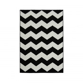 Maestro Chevron Monochrome Rug - 160 x 230cm