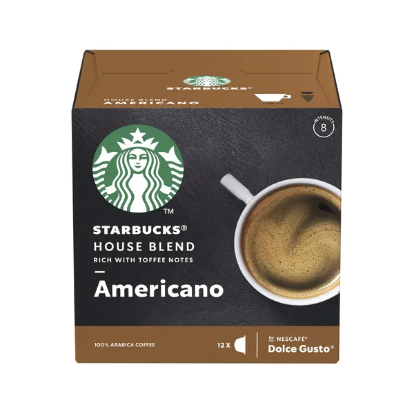 Starbucks Dolce Gusto Americano House Blend Coffee 12 Pods