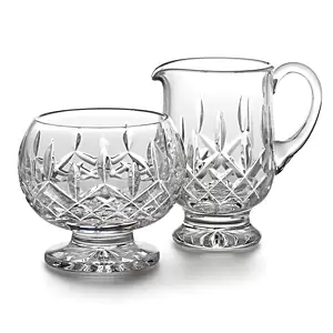 Waterford Lismore 2 Piece Footed Creamer & Sugar Set