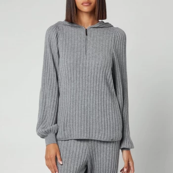 Ted Baker Womens Shaney Ribbed Lounge Hoodie - Grey - UK 12