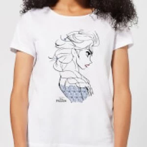 Disney Frozen Elsa Sketch Strong Womens T-Shirt - White - S