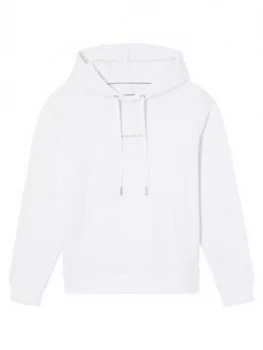 Calvin Klein Jeans Monogram Logo Hoodie - White