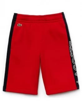 Lacoste Sports Boys Logo Jersey Short - Red, Size 8 Years