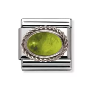 Nomination Classic Silver & Peridot August Birthstone Charm