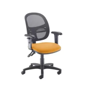 Dams MTO Jota Mesh Medium Back Operators Chair with Adjustable Arms - Costa Blue