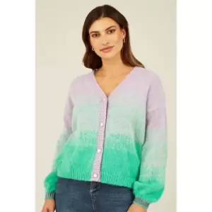 Yumi Green Ombre Relaxed Cardigan - Green