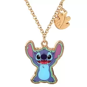 Disney Lilo & Stitch Purple, blue and gold enamel Costume Necklace NH00924YL-16