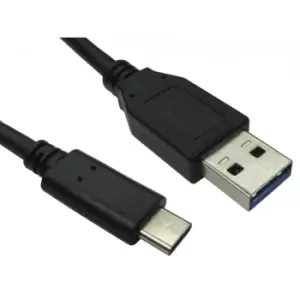 Cables Direct 0.5m USB 3.1 Male Type-C to Male Type-A Cable in Black