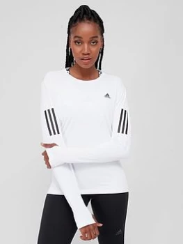 adidas Running Womens Long Sleeve T-Shirt - White Size XS Women