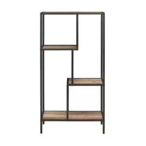 Urban Rustic Medium Shelving Unit Brown and Black