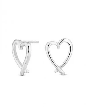 Simply Silver Heart Stud Earring