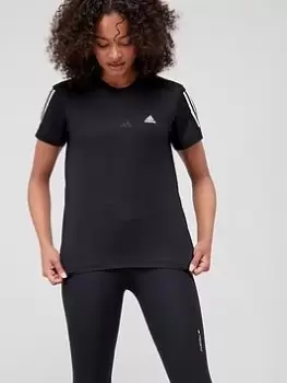 adidas Own The Run Cooler Tee - Black, Size XS, Women