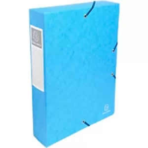 Exacompta Filing Box 50606E A4 Turquoise Glossy Card 25 x 33cm Pack of 8