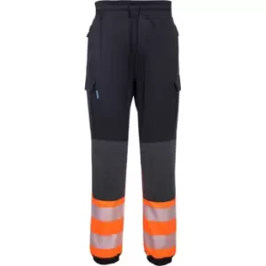 Portwest KX3 Hi Vis Flexi Trousers Black / Orange L 31"