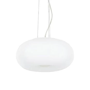 Ulisse 3 Light Small Globe Ceiling Pendant White, E27