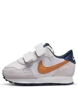 Nike Md Valiant Infants Girls Trainers - White/Navy/Tan, Light Pink, Size 6.5