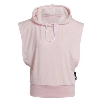 adidas Studio Lounge Hooded Tee Womens - Botanic Pink Mel