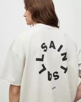 AllSaints Kayden Oversized Crew Neck Logo T-Shirt