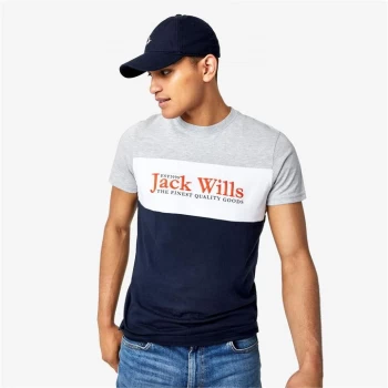 Jack Wills Griffin Cut And Sew T-Shirt - Navy