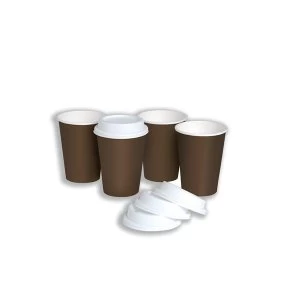 Coffee Cup and Drink Through Lid Combi Pack 10oz 296ml Pack of 50