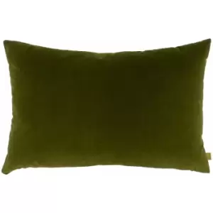 Furn Contra Geometric Texture Velvet Cushion Cover, Olive, 40 x 60 Cm