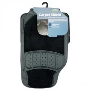 Ring Carpet Shield Rubber & Carpet Floor Mat Black