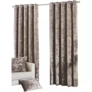 Riva Paoletti Verona Eyelet Curtains (66 x 54in) (Oyster) - Oyster