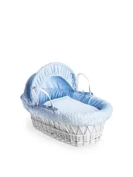 Clair De Lune Marshmallow Blue - White Wicker Basket