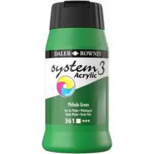 Daler Rowney System 3 Acrylic Paint Raw Phthalo Green (500ml)