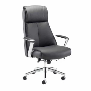 TC Office Zeus Leather Executive Chair, Black